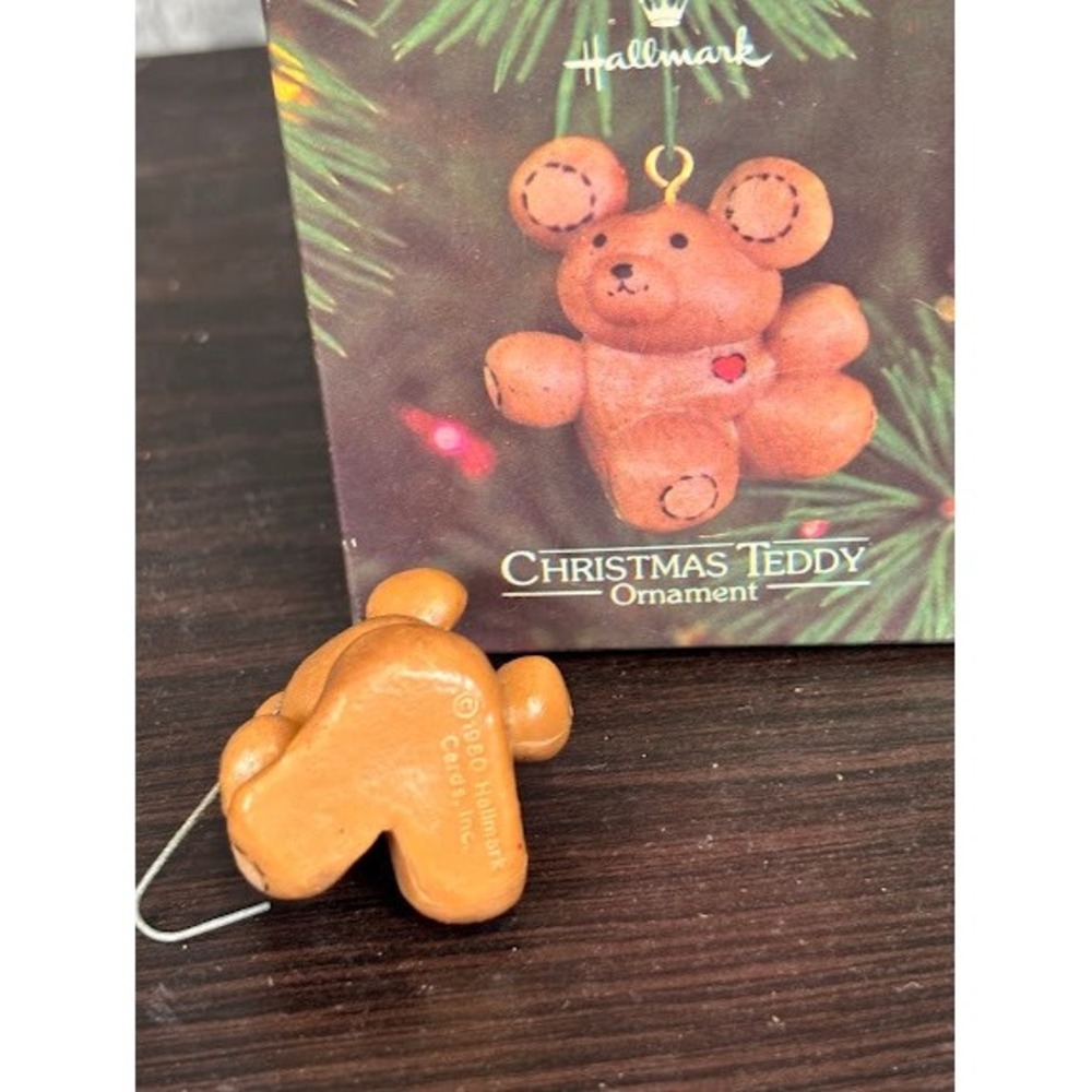 Vintage 1980 Hallmark Tree-Trimmer Collection Christmas Teddy Bear Ornament Box - Picture 3 of 5